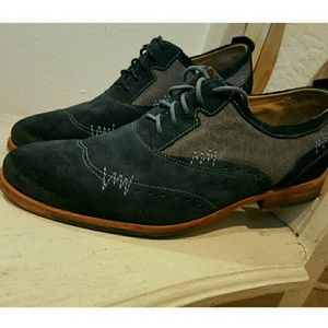 Rockport blue suede oxfords